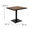Merrick Lane Kersey 5 Piece Patio Table and Chairs Set Faux Wood And Metal Indoor/Outdoor Table and Chairs with All-Weather Purpose